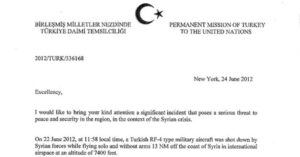 Letter To UN By Turkey