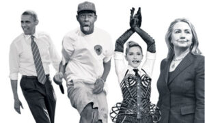 Barack Obama, Tyler, the Creator, Madonna and Hillary Clinton.