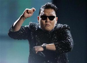 South Korean rapper Psy performs at the 40th American Music Awards in Los Angeles