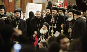 Coptic Christians at funeral of Pope Shenouda III in Cairo