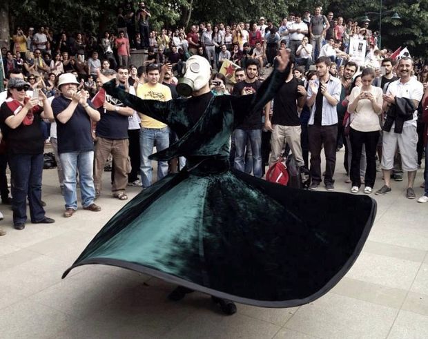 Whirling Sufi Protester at Taksim Gezi Park