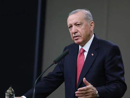 Erdoğan at NATO Summit 2024 discussing Turkey's contributions