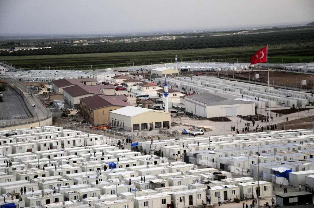 Syrian refugees in Turkey. Refugee camp in kilis turkey