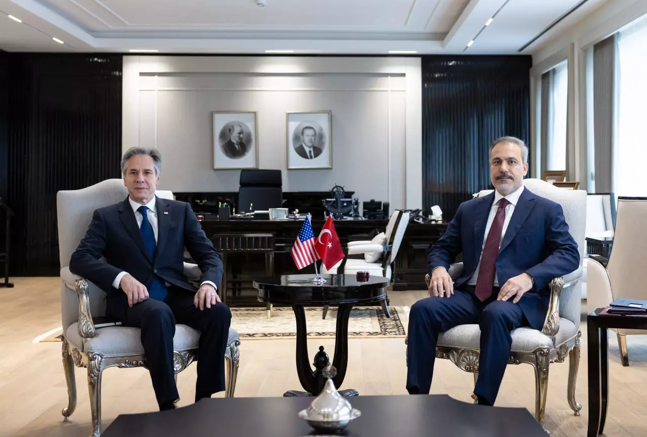 Turkish Foreign Minister Hakan Fidan's meeting with U.S. Secretary of State Antony Blinken.